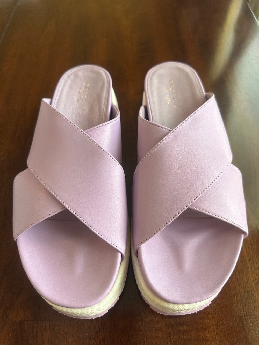 Cecelia New York UMA Lilac Platform Sandals Women's Size 8.5